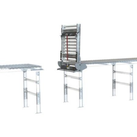 OMNI METALCRAFT Omni Metalcraft 3' Spring Assisted Roller Conveyor Gate 1.9" Roller Diameter GPHG1.9X16-18-3-3